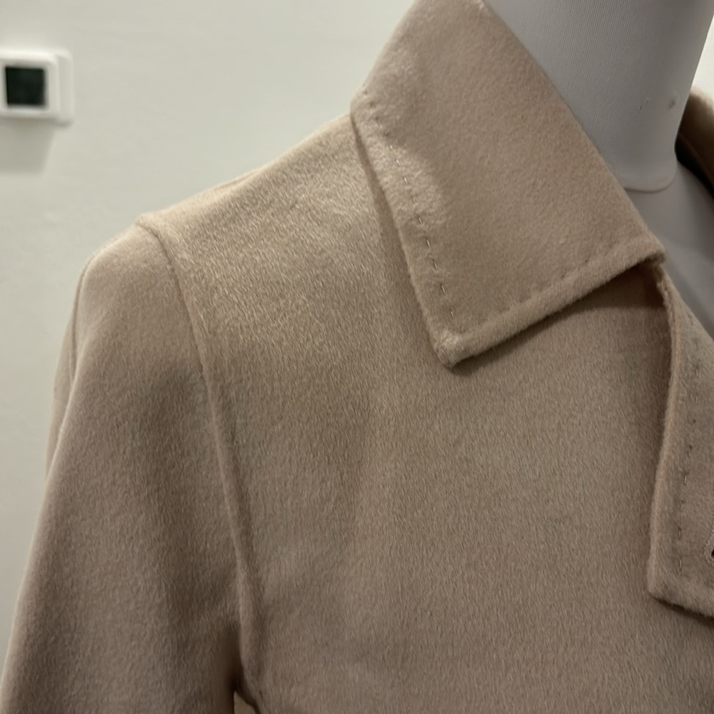 Silk Maison LONG WOOL WRAP COAT in M - Picture 7 of 9